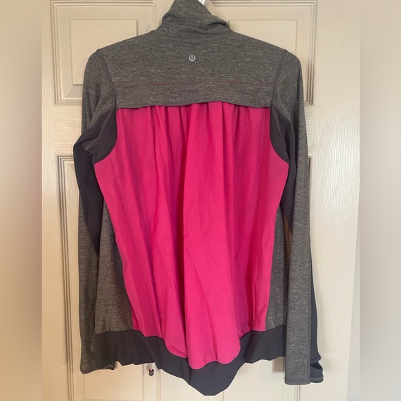 Lululemon Tadasana Hot Pink & Gray Jacket Size 8 - Picture 2 of 2